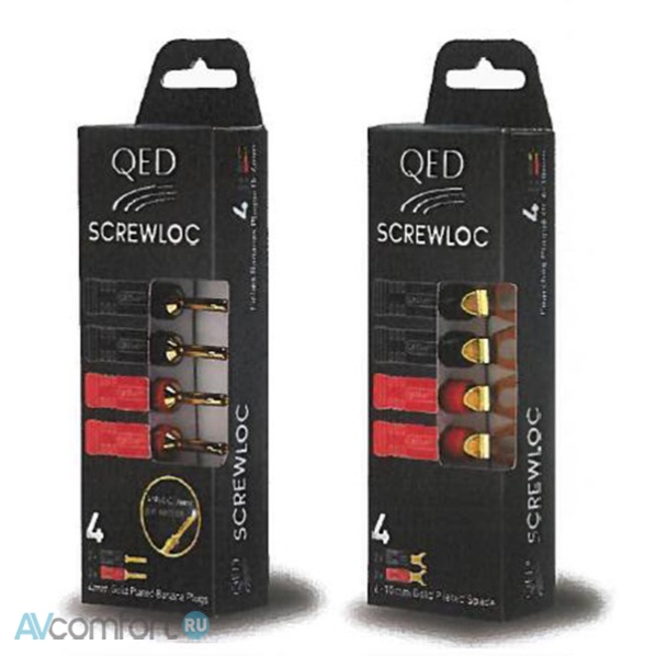 QED Screwloc ABS 4mm Banana (4) (QE1880)